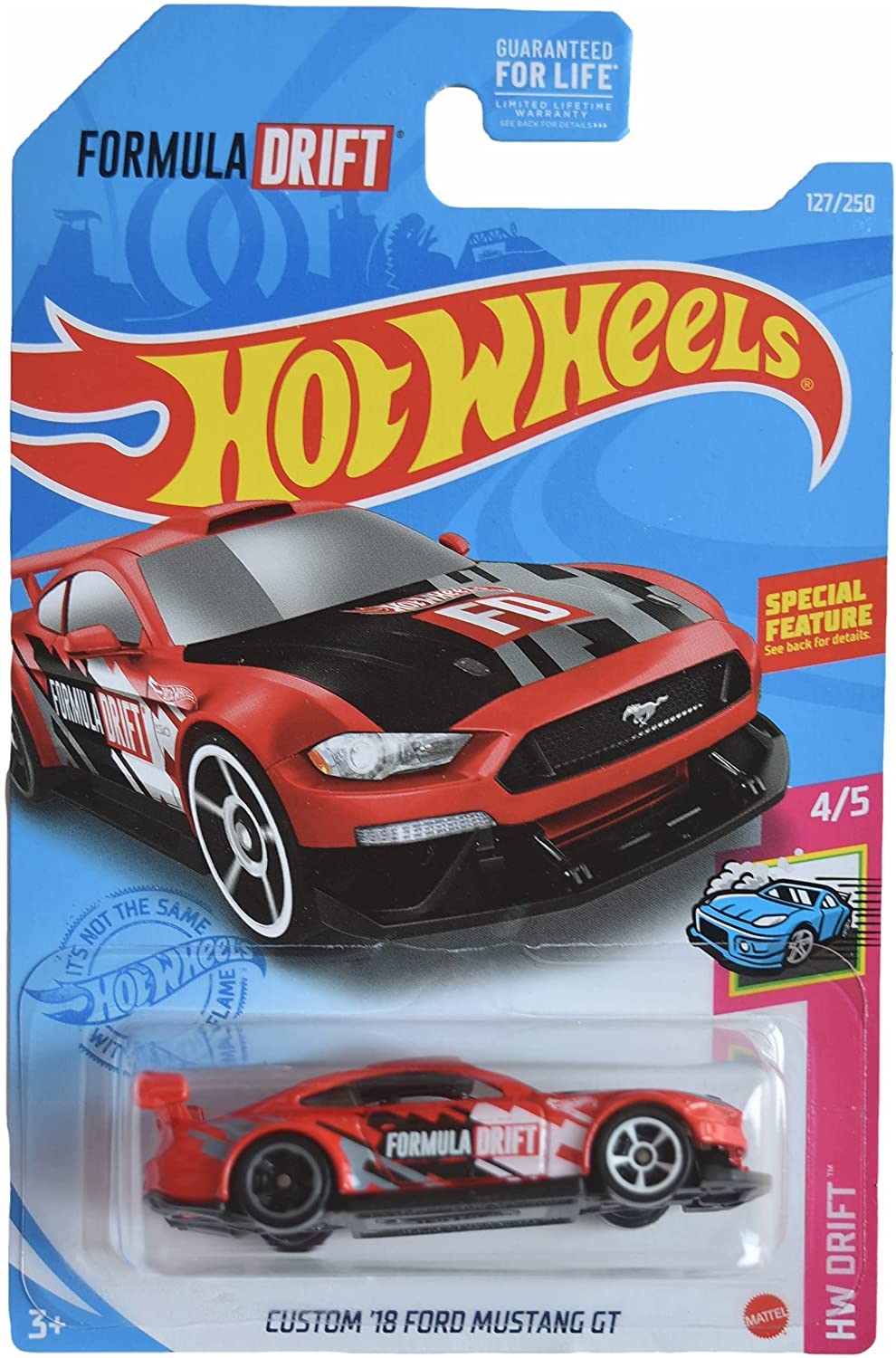 Hot Wheels Custom '18 Ford Mustang GT, [red] Drift 4/5