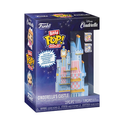Funko Pop! Bitty Display: Cinderella's Castle - Cinderella & Fairy Godmother Exclusive Included - Display Total of 18 Bitty Characters