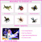 HOMNIVE Insect Bug Toy Figures, 5pcs Realistic Ladybug Spider Action Model for Toddler, Educational Learning Toys, Cake Topper, Birthday Gift for Kids