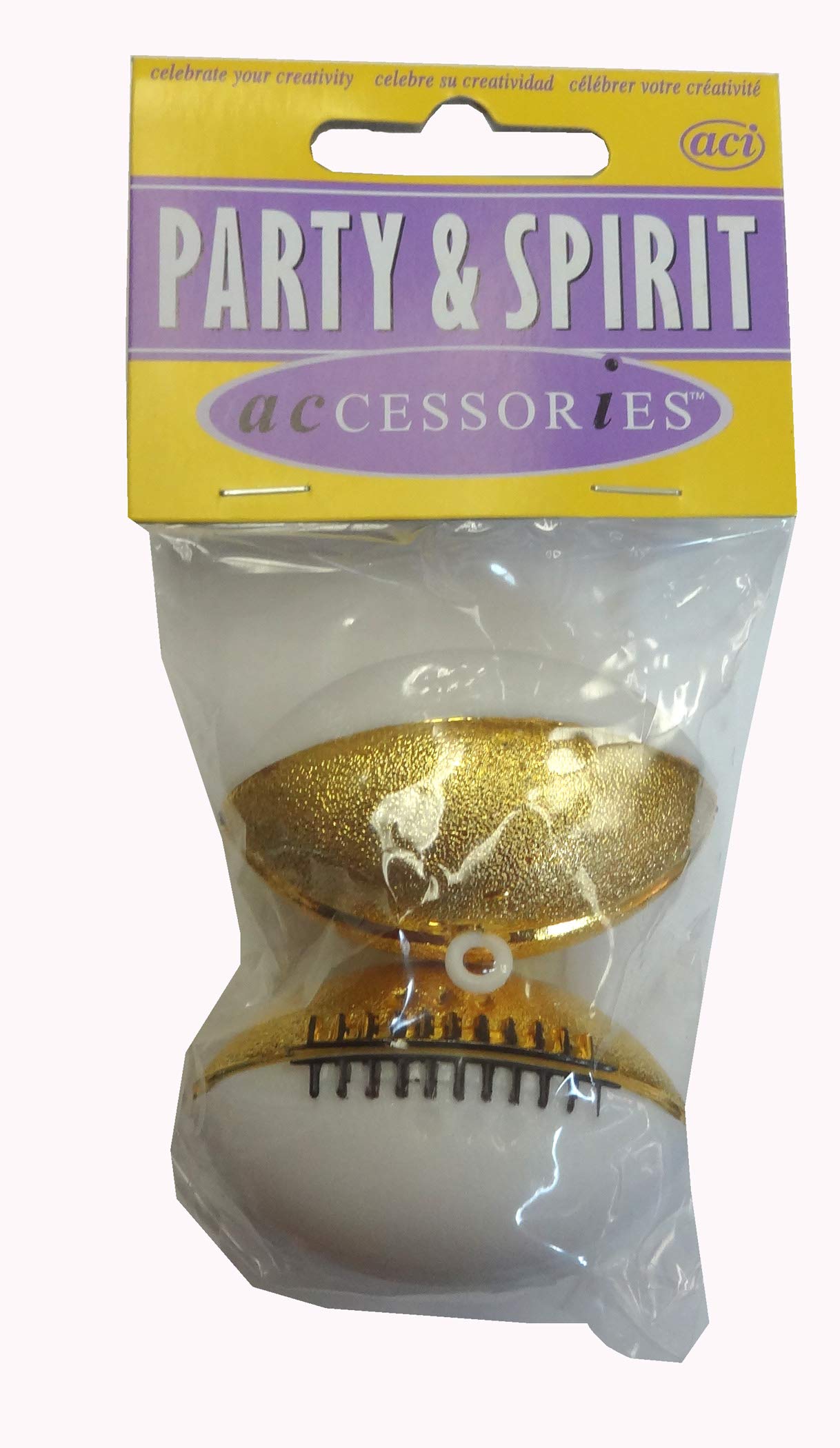 Two Tone Football 2" (White/Gold, 2 pc Pack)