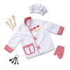 Melissa & Doug Chef Costume, Pretend Play Dress Up Set (8-Pc) Chef's Jacket, Hat, & Accessories, Role Play Toys for Kids 3+