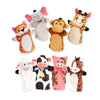 Melissa & Doug Animal Hand Puppets (Set of 2, 4 Animals in Each) - Zoo Friends and Farm Friends
