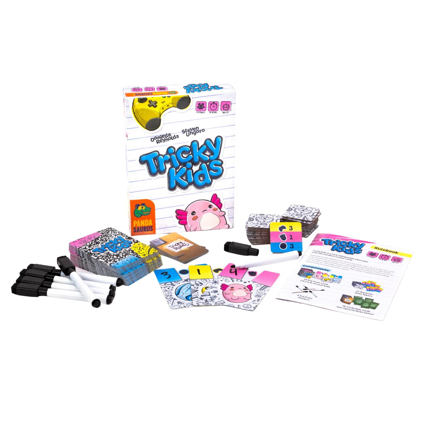 Pandasaurus Games Tricky Kids Card Game - Creative Trick-Taking Gameplay with Chaotic Rule Variants, Family Fun for Kids & Adults, Ages 12+, 2-6