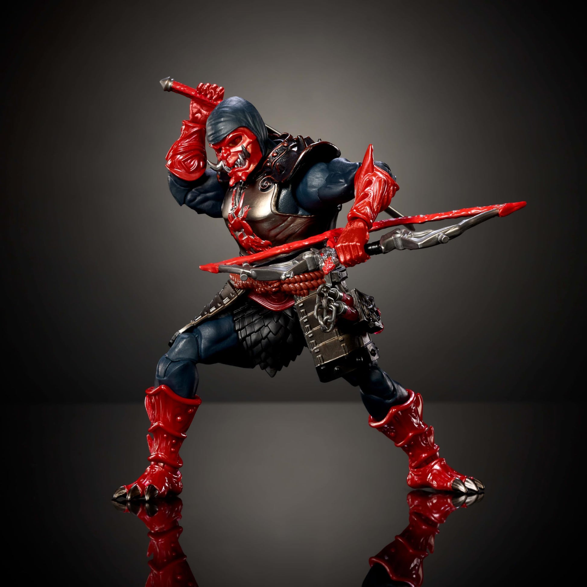 Masters of the Universe Masterverse Action Figure Ninjor, 30 Articulations, 7-inch Motu Toy, Deluxe Design, Armor & Weapon Accessories