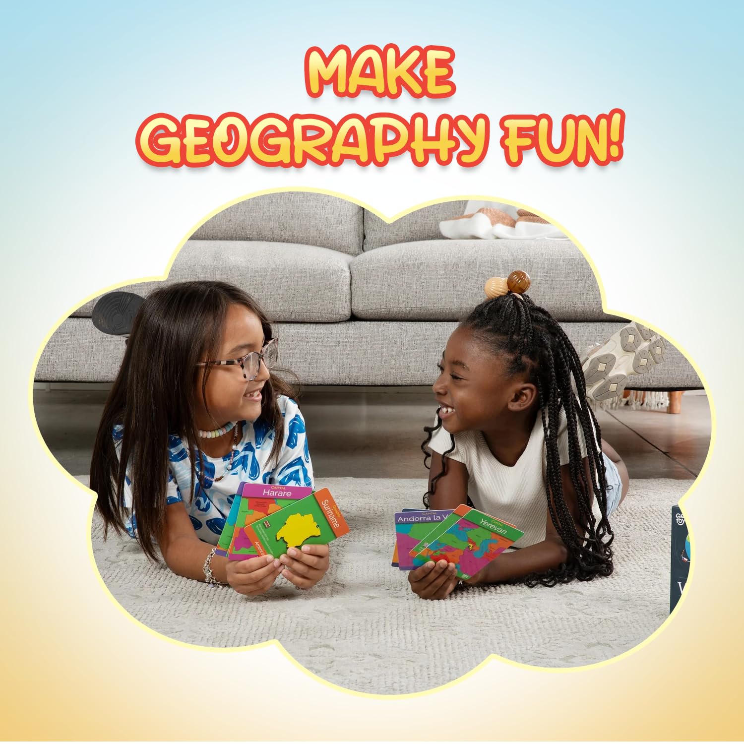 GeoToys GeoCards, World Complete Edition Flash Cards Geography Game, Countries of the World Flashcards, Kids Card Games for Families, Home, School