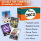 TARUMG 200 Card Sleeves Top Loads for Cards, 3" x 4" Standard Size Premium Baseball Card Protectors, for Trading Sports Baseball Football Game Cards