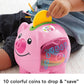 Fisher-Price Baby & Toddler Toy Laugh & Learn Smart Stages Piggy Bank with Learning Songs & Phrases for Infants Ages 6+ Months