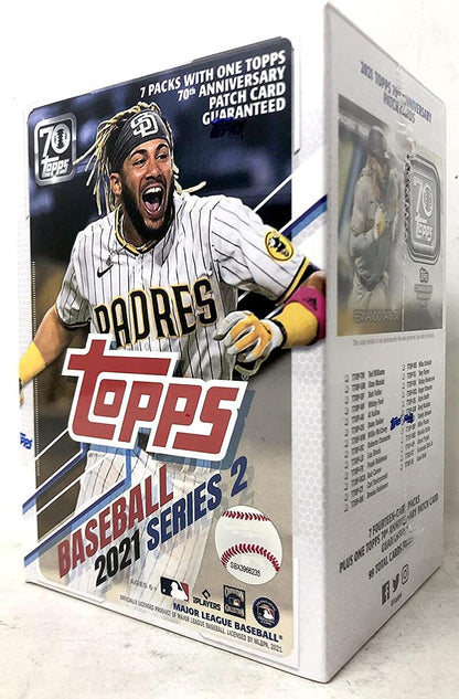 2021 Topps Series 2 Baseball Blaster Box (7 Packs/14 Cards, 1 Patch Card)