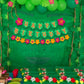 Hawaiian Party Happy Birthday Banner for Tropical Luau Party Palm Leaf Decorations