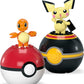 MEGA Pokémon Building Toys Set Pichu & Charmander with 40 Pieces, 2 Poseable Characters and Poké Ball, 2 Inches Tall, for Kids