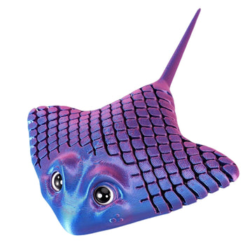 YOUNEEDFUL 3D Printing Devilfish Cute Devilfish,3D Printed Toys,Desktop pet Toy Gifts and Home Decorations (Laser Purple)