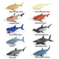 Axbotoy 10 Pack Shark Toys,8" Soft and Stretchy Realistic Shark Toy Set,Floating Bathtub Toys and Birthday Party Favors for Boys Girls Kids