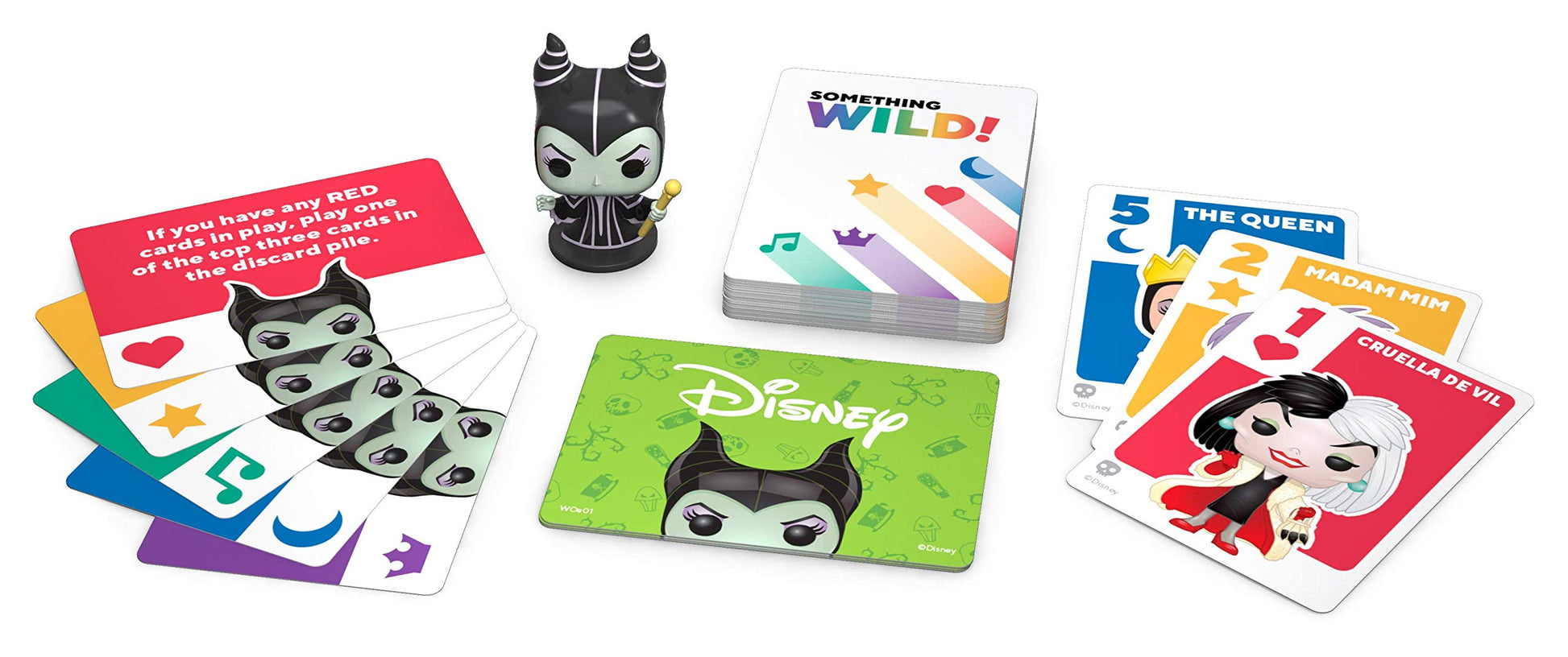 Funko Something Wild! Disney Villains with Maleficent Pocket Pop! Card Game for 2-4 Players Ages 6 and Up