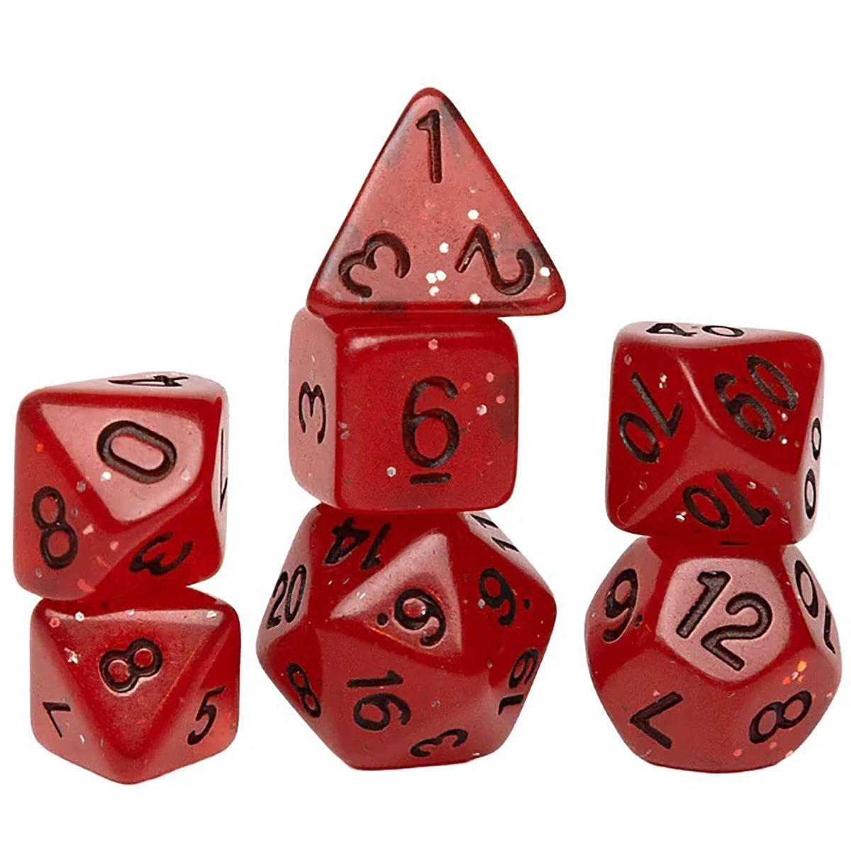 Sirius Dice Stranger Things Mini Dice Cup - Vecna - 7pc Red & Black Polyhedral Set, Detailed Character Sculpt On Glass Cup, Collectible RPG