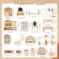 36Pcs Dollhouse Furniture Set,Miniature 1:12 Scale Dolls House Accessories with Cat,Dog,Kitchen, Dining Room, Living Room,Bedroom for Playhouse
