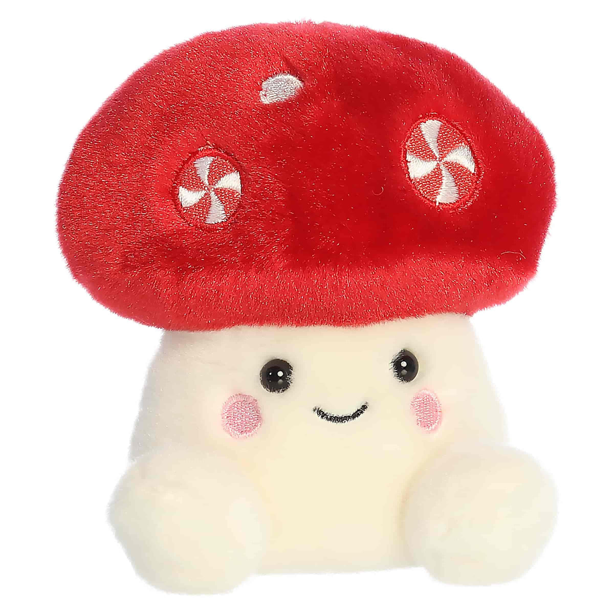 Aurora Palm Pals 4.5" Tim Peppermint Mushroom Festive Plush