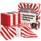 Oojami Carnival Theme Tablecloths 6 Pack - Red and White Striped Plastic Disposable Table Covers 54 x 108 Inch for Circus Party Decorations, Birthday