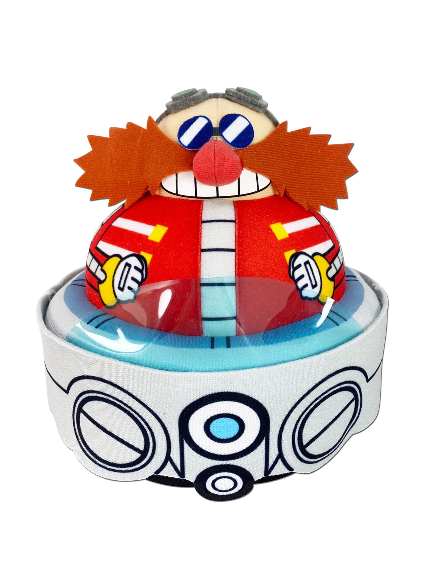 Great Eastern Entertainment Sonic The Hedgehog - Dr. Eggman (Robotnik) in Egg Mobile Plush 8" H