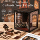 Book Nook for Adults - Four Sides Uniquely Styled Miniature House Kit