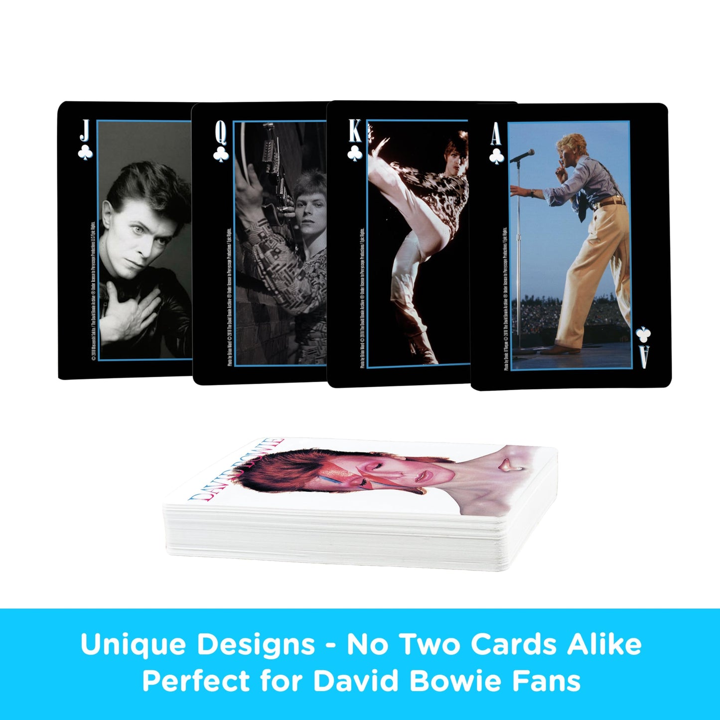 AQUARIUS David Bowie Playing Cards - David Bowie Themed Deck of Cards for Your Favorite Card Games - Officially Licensed Merchandise & Collectibles
