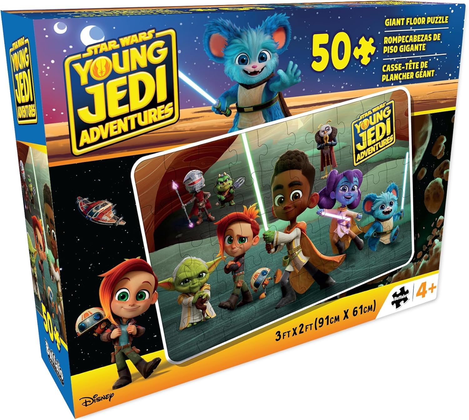 Buffalo Games - Star Wars™ Young Jedi - 50 Piece Floor Puzzle for Kids 4-8