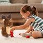 DolliBu Snug-Mooshies Standing Moose Stuffed Animal Plush Toy - Wild Super Squishy Soft Animal Friend for Girls and Boys, Medium Huggable Cute Plush