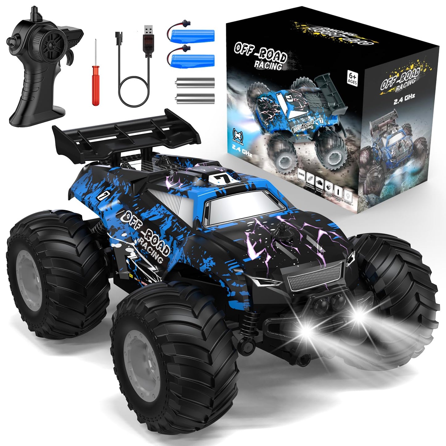 Hielse All-Terrain Remote Control Car for Boys Christmas Kids Rechargeable