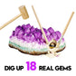 Jumbo Gemstone Dig Kit - Amethyst Excavation Science Toy for Kids Age 6-8+