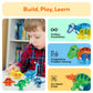 PicassoTiles Dinosaur Magnetic Tiles Accessory Set Mix and Match Dino Figure Parts for STEM Magnet Tile Construction Building Blocks Sets Creative