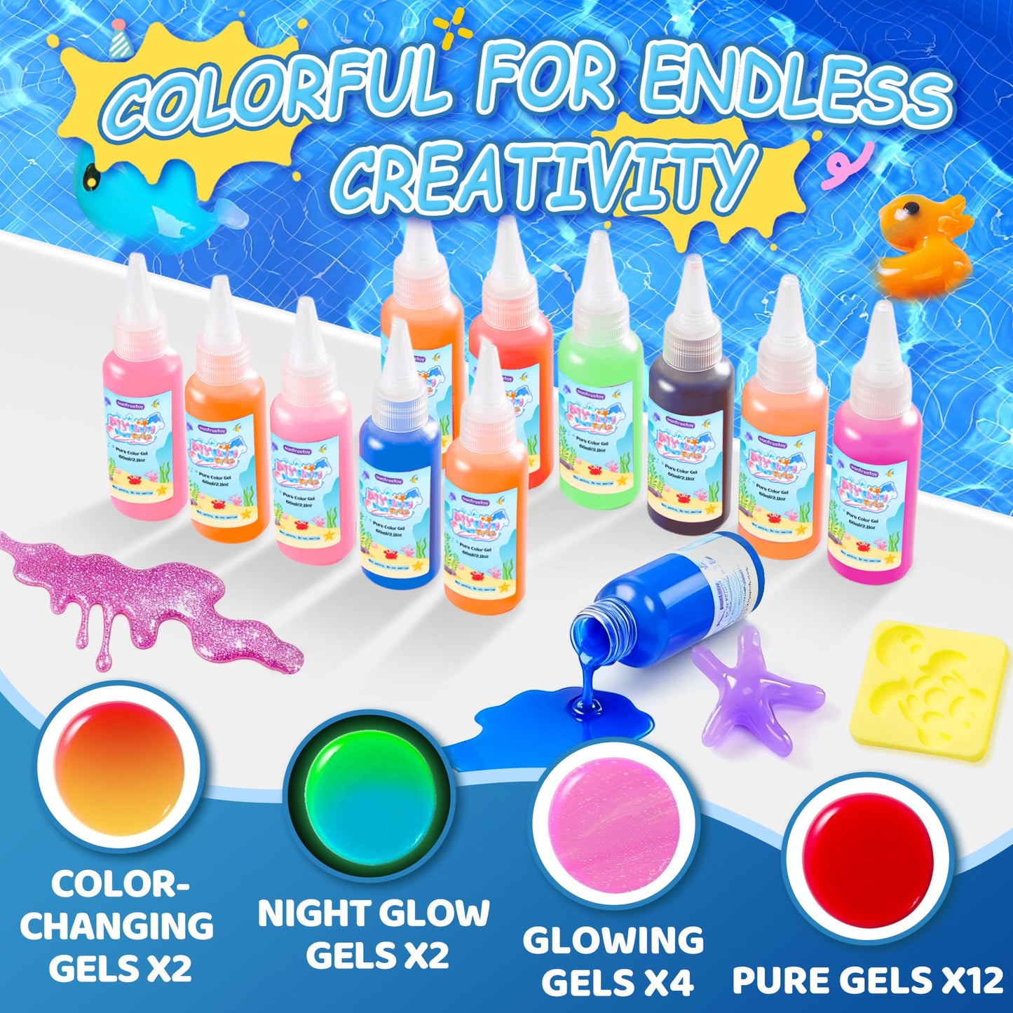 Magic Water Elf Toy Kit - Magic Gel Water Pets, Crafts For Kids Ages 3+