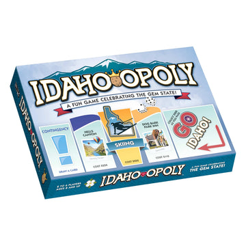 Late for The Sky Idaho-Opoly Board Game - Idaho State Themed Family Strategy, Opoly-Style Fun for 2-6 Players, Ages 8+, Traditional or Fast 1-Hour