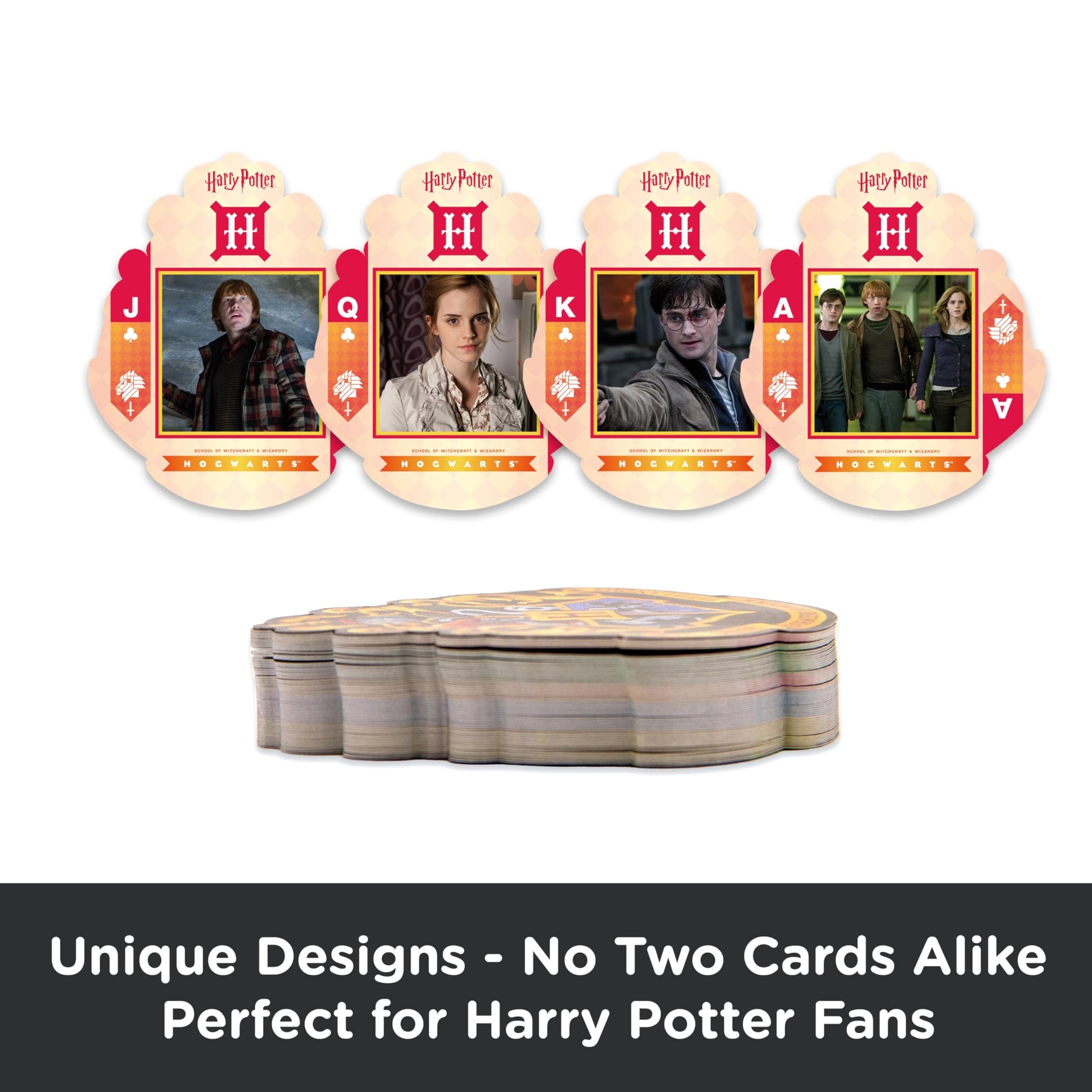 AQUARIUS Harry Potter Shaped Playing Cards - Harry Potter Shaped Deck of Cards for Your Favorite Card Games - Officially Licensed Harry Potter