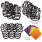 VHALE Suncatchers Craft 3 Sets (9 Cutouts) w Tissue Papers Stained Glass Effect Paper Sun Catcher Kit, Window Art, Classroom Crafts, Creative Art
