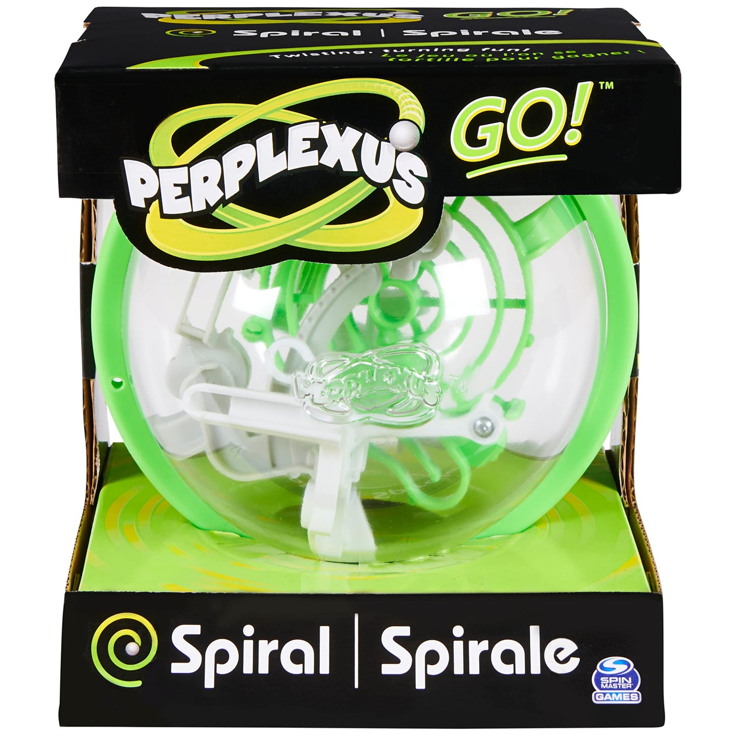 Perplexus GO! Spiral, Compact Challenging Puzzle Maze Skill Game, for Adults and Kids Ages 8 and up (Styles Vary)