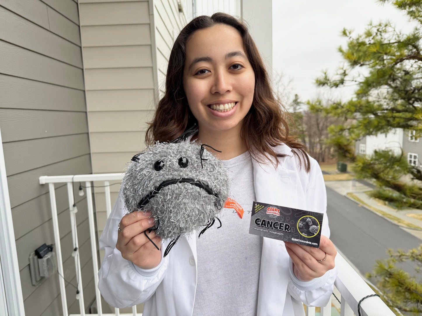 GIANT MICROBES Cancer Plush, Transforms to Healthy Cell, Inspirational Comfort & Recovery Gift for Chemo Patients, Cancer Care Gifts, Child Life