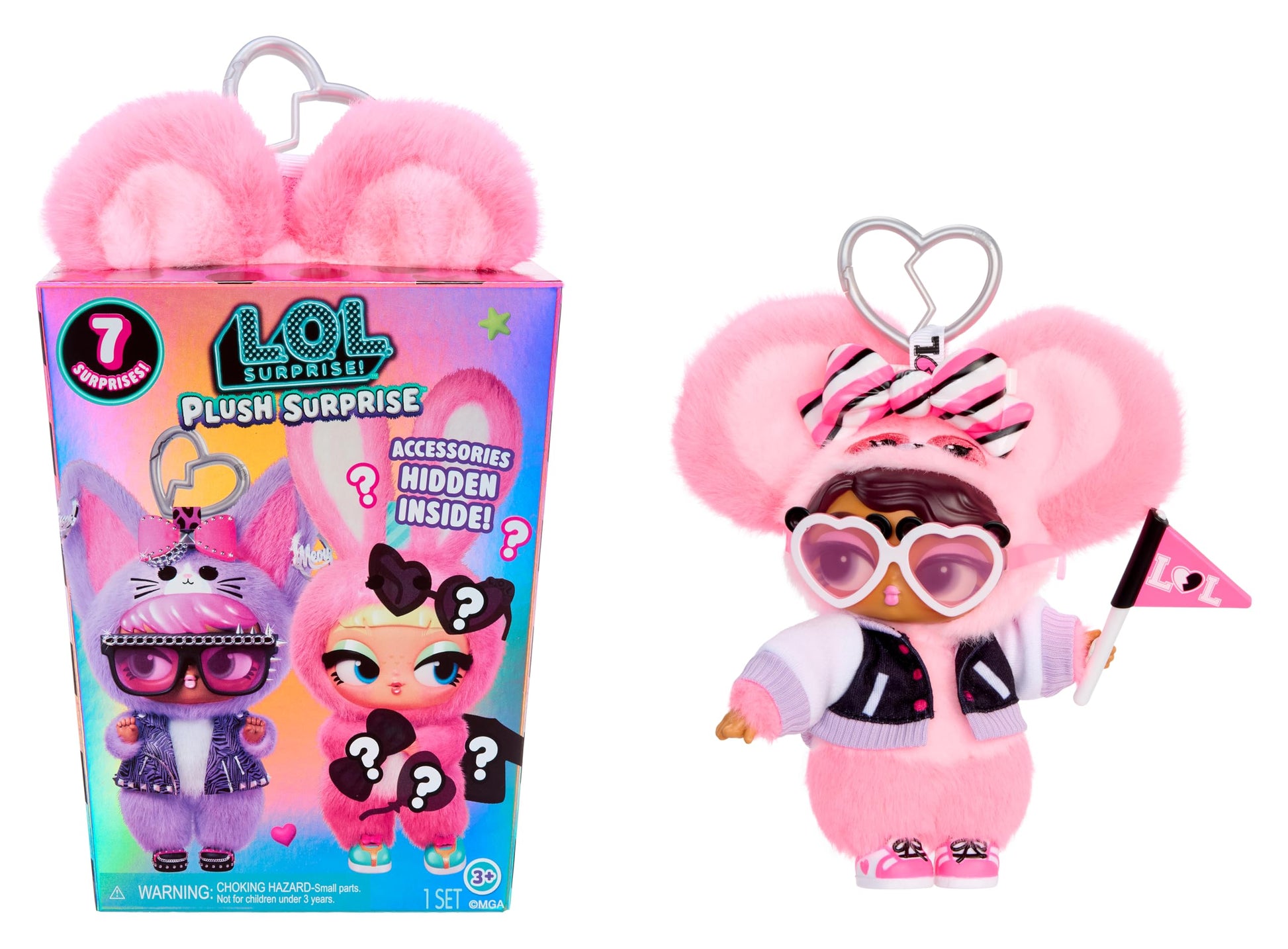 LOL Surprise Plush Surprise! Pa-Manda Plush Doll with Hidden Fashions, On-the-Go Play, 7 Total Surprises - Great Gift for Kids Ages 3+