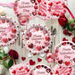 122 PCS Valentine‘s Day Party Supplies, Disposable Tableware Set Include Valentines Plates and Napkins, Cups, Forks, Banner and Tablecloth
