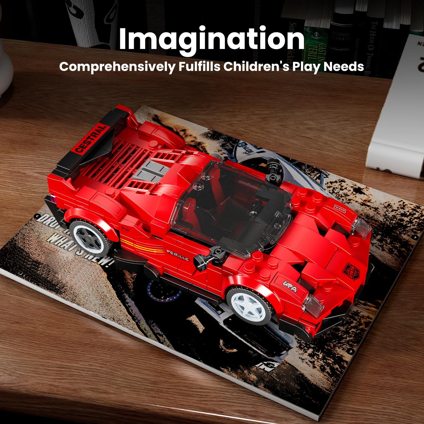 Mould King F4T Classic Sports Car Building Kits, MOC Racing Car Toys Model, Vehicle Blocks Set Suitable for Boys to Build, House Decoration Gifts