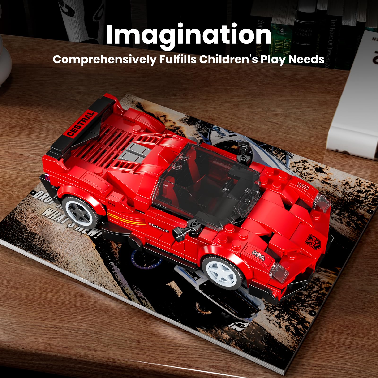 Mould King F4T Classic Sports Car Building Kits, MOC Racing Car Toys Model, Vehicle Blocks Set Suitable for Boys to Build, House Decoration Gifts