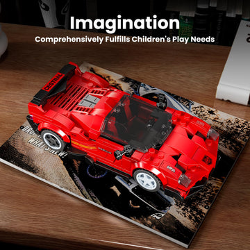 Mould King F4T Classic Sports Car Building Kits, MOC Racing Car Toys Model, Vehicle Blocks Set Suitable for Boys to Build, House Decoration Gifts