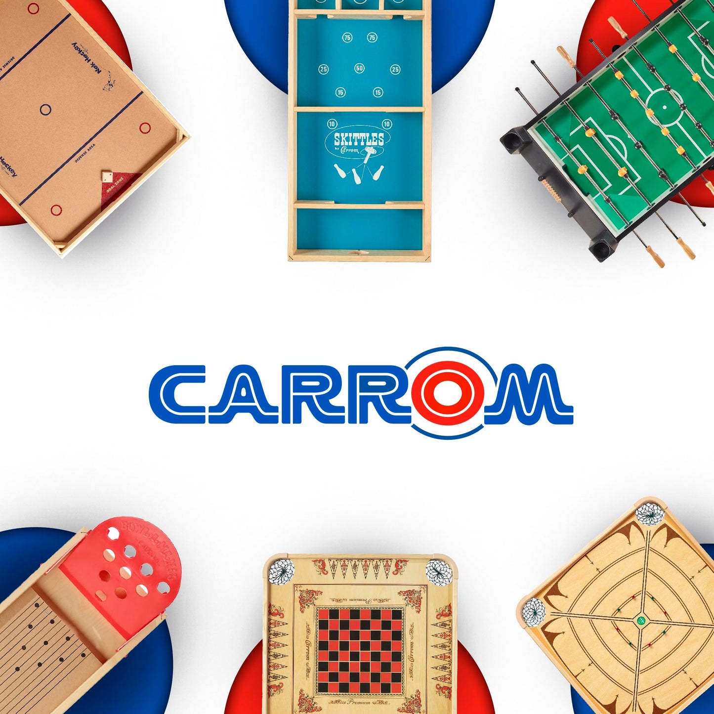 Carrom Board Equipment Set - Includes 44 Playing Pieces, Instruction Manual and Carrying Case - Extra Accessories for Board Games for Adults