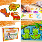 7 Pack Wooden Puzzles for Toddlers 2 3 4 5 Years Old - 7 Colorful Chunky Wood Peg Puzzles for Kids Ages 2-5, Alphabet Shape Numbers Fruits Sea Animals