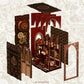 MiniCity Alice in Wonderland Book Nook Kit, Wooden Miniature House with LED
