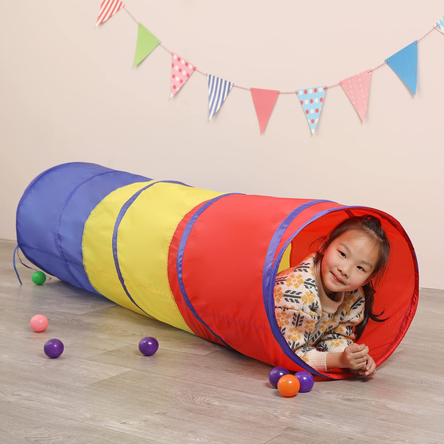 Kids Pop Up Crawling Play Tunnel Toy for Children, Baby, Toddler, RYB