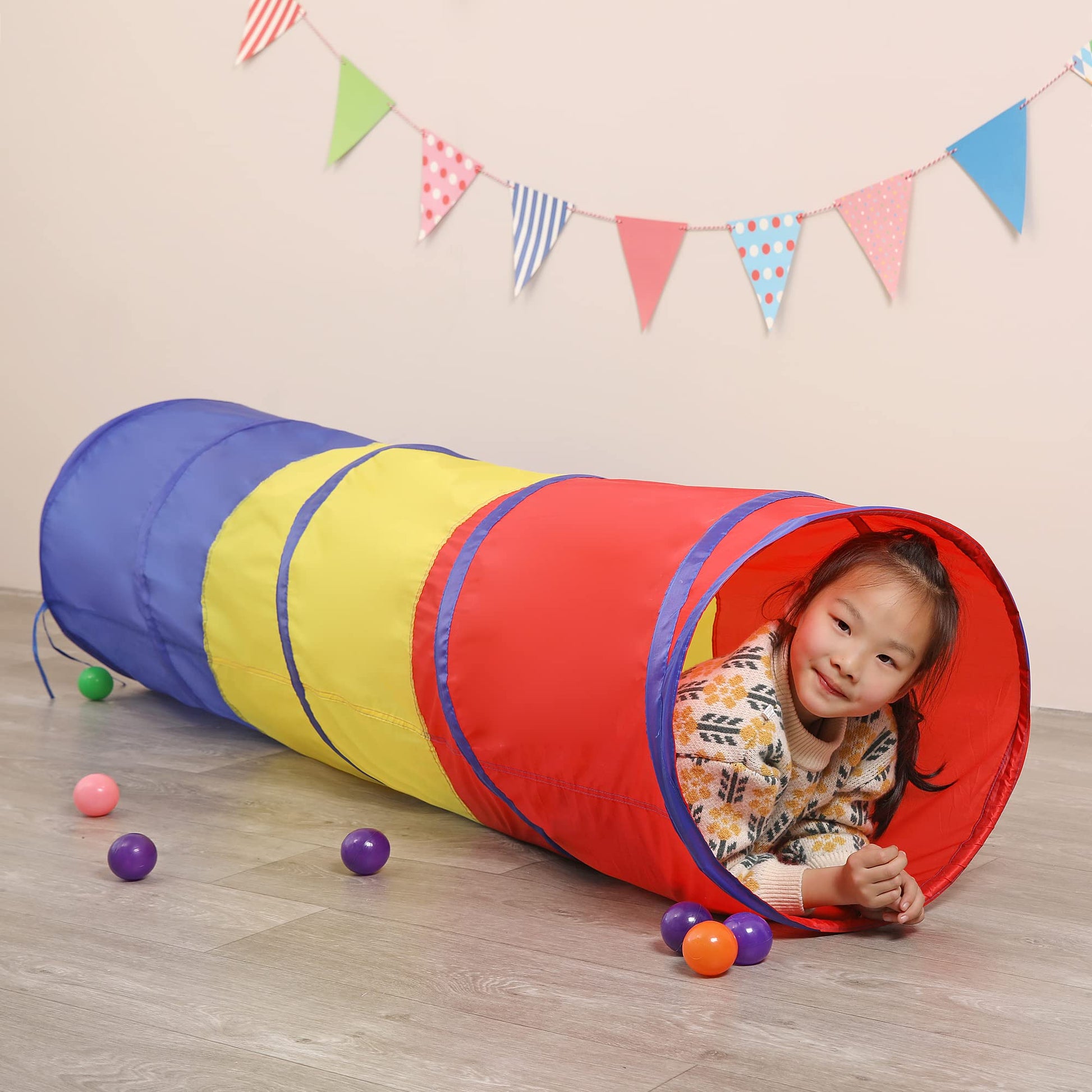 Kids Pop Up Crawling Play Tunnel Toy for Children, Baby, Toddler, RYB