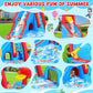 AKEYDIY Bounce House Water Slide for Kids 3-12 - Outdoor/Indoor Inflatable Water Slide with Slides Backyard, Dump Bucket, Climbing Wall, Splash Pool