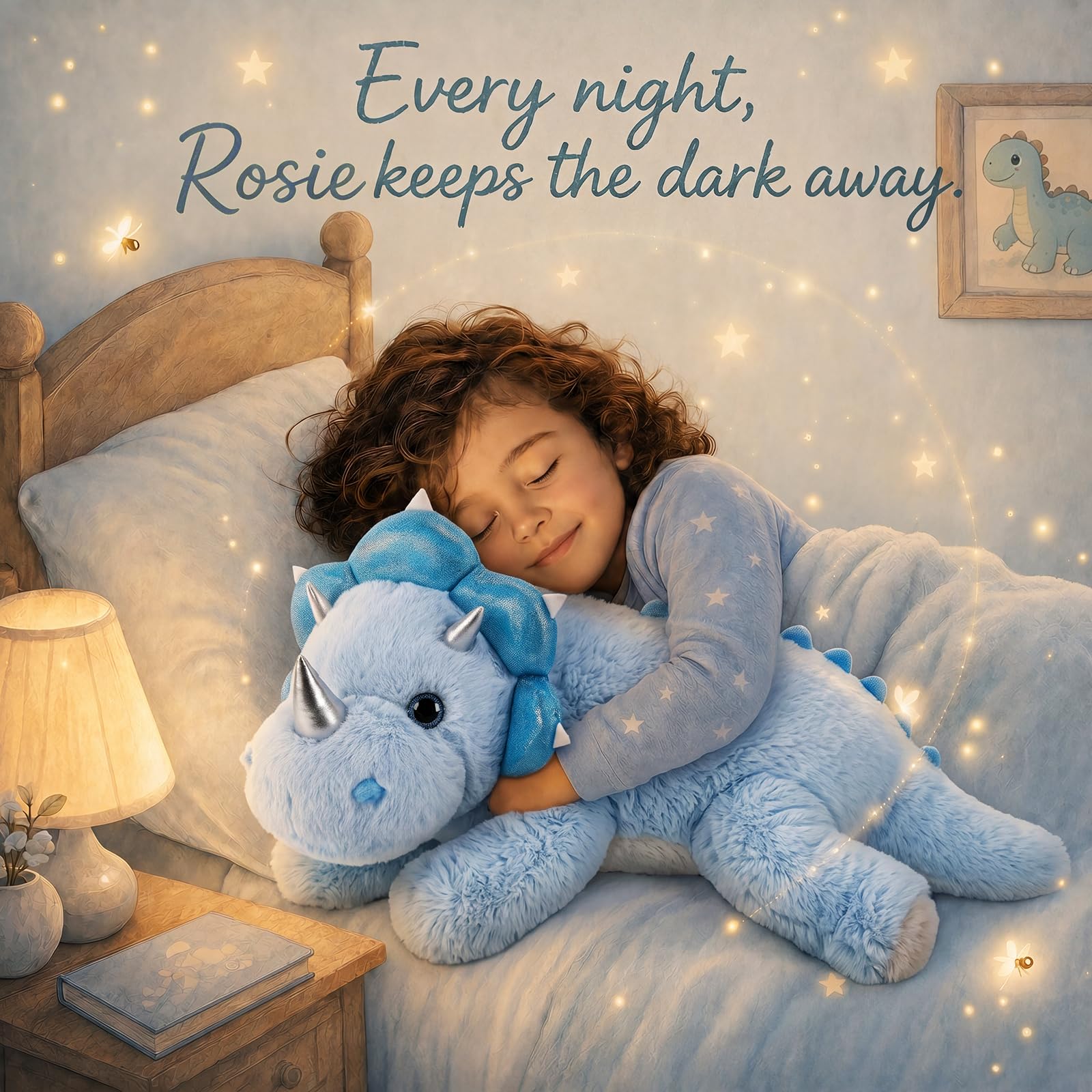 gnomantic Dinosaur Weighted Stuffed Animals, Plush Pillow for Kids