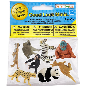 Safari Ltd. Exotic Fun Pack - Mini Figures of Exotic Animals - Educational Toy Set for Boys, Girls, and Kids Ages 5+