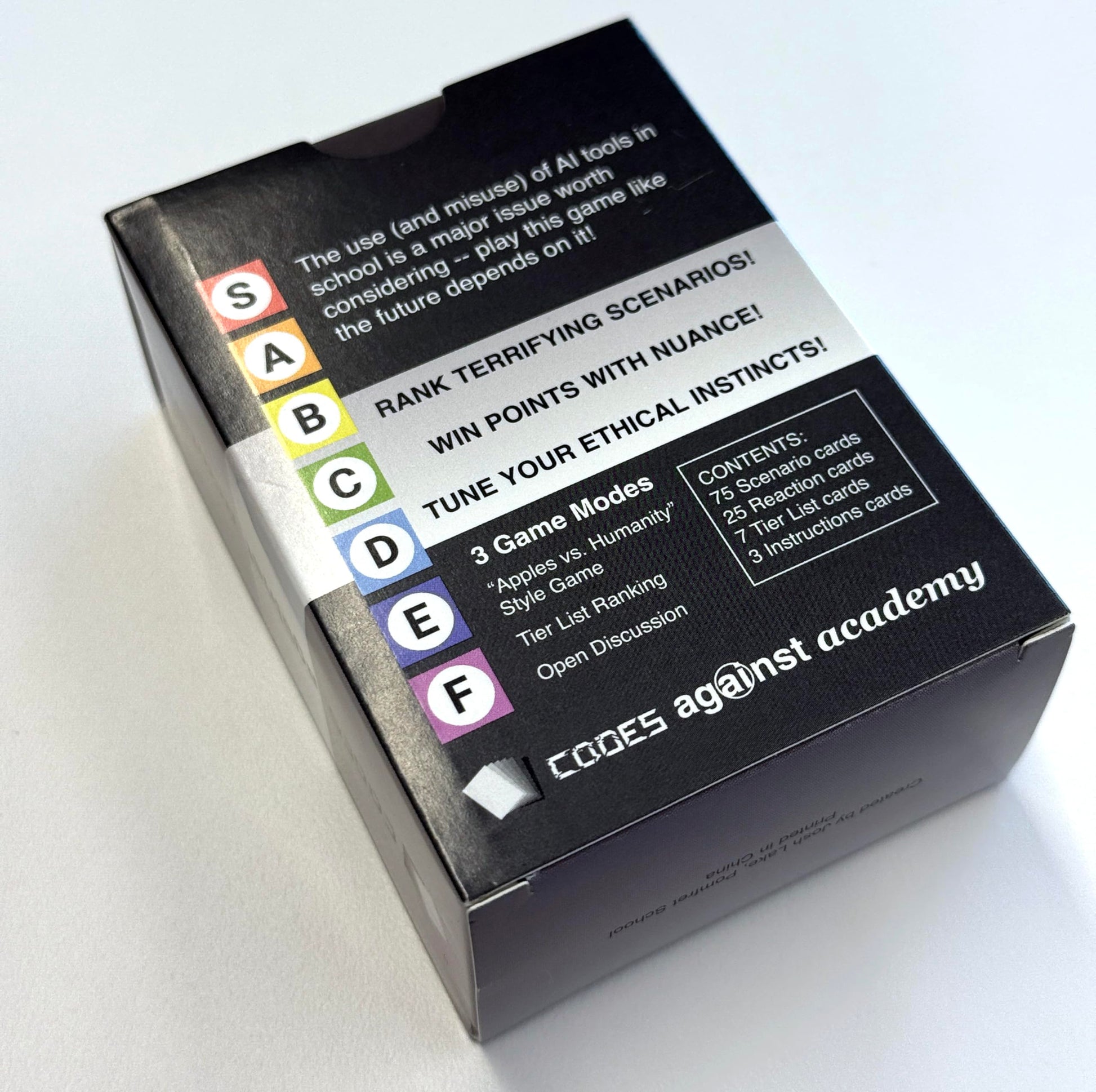 Codes Against Academy: AI and Ethics in Education Discussion Card Deck - Discussion Starter and Tier List Training Exercise for AI in Schools -