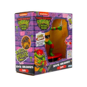 Teenage Mutant Ninja Turtles Toy, Raphael Sewer Shredder Pullback Skateboard, Mutant Mayhem TMNT Ninja Turtle Figure, Ages 3+